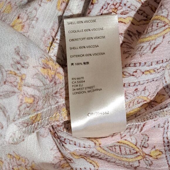 Free People Moonlight Dance Women's Printed Boho Tunic Top Ivory Combo Floral M - Picture 8 of 11